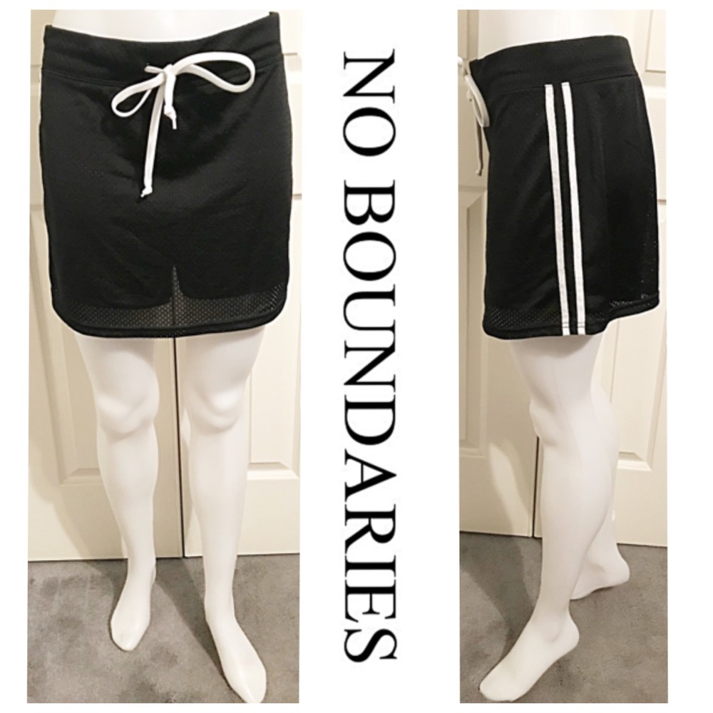 No Boundaries, Black Layered Mesh Sheer Skort’s
